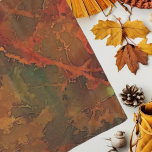 Deep Autumn Rich Earthy Abstract Fall Scarf<br><div class="desc">Abstract tree branches and fall leaves in deep earthy autumn colours of brown,  green,  orange,  and yellow. ♡ Idyllfire</div>