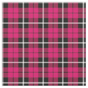 Deep Autumn warm pink white/black stripe Fabric