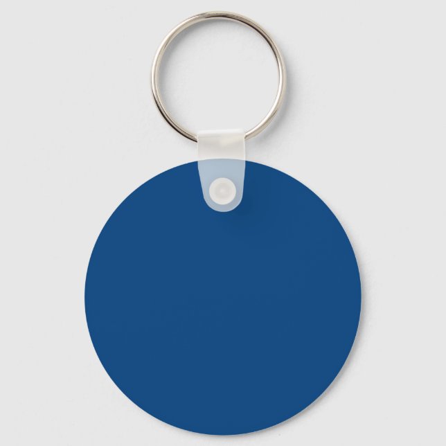 Deep Azure Blue 004080 Colour - Add a Name Option Keychain (Front)