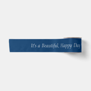 Deep Blue 003366 - Custom Message or Blank Satin Ribbon