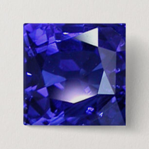 Deep Blue 2 Inch Square Button