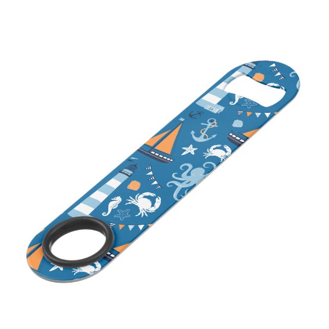 Deep Blue All Things Nautical Speed Bottle Opener (Front Angled)