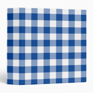 Deep Blue Buffalo Plaid Gingham Binder