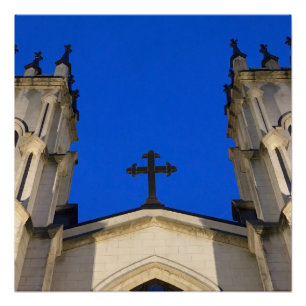 Deep blue cross poster