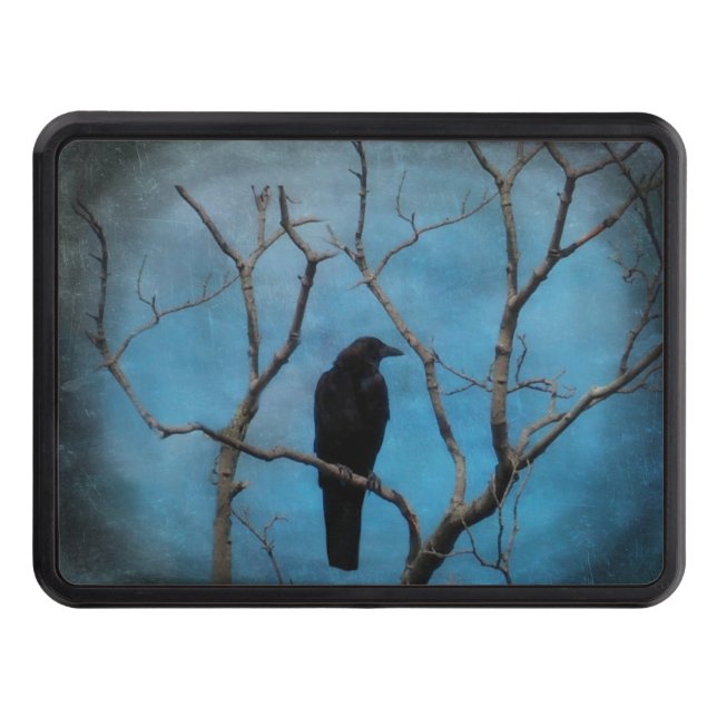 Deep Blue Crow Trailer Hitch Cover (Front)