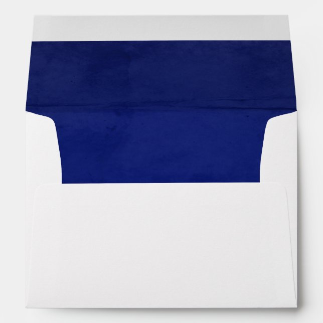 Deep Blue Faux Velvet Textured Lining A7 Envelopes (Back (Bottom))
