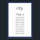 Deep blue Frame. Modern stylish wedding Table Number<br><div class="desc">Simple Navy blue Frame. Elegant wedding Single seating plan Table Number.</div>