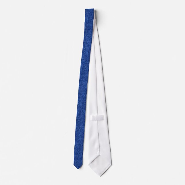 Deep Blue Glitter Tie (Back)
