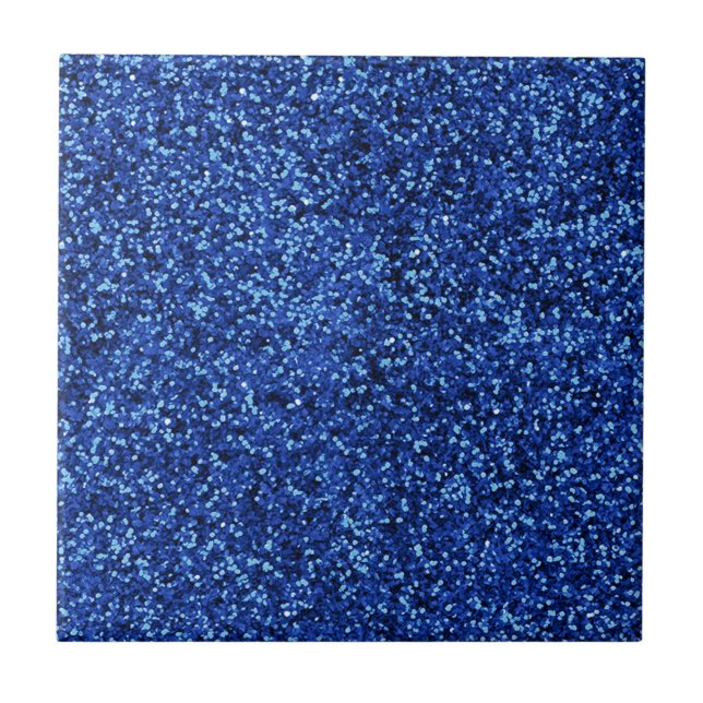 Deep Blue Glitter Tile (Front)