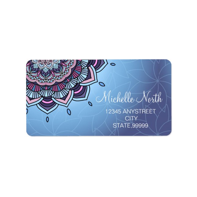 Deep Blue Glow Mandala ID361 Label (Front)
