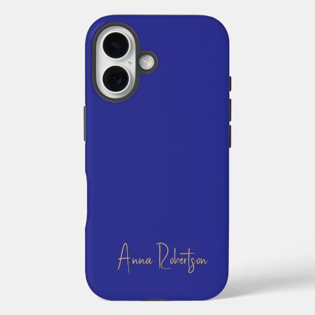 Deep Blue Gold Colours Professional Calligraphy Case-Mate iPhone Case (Back)
