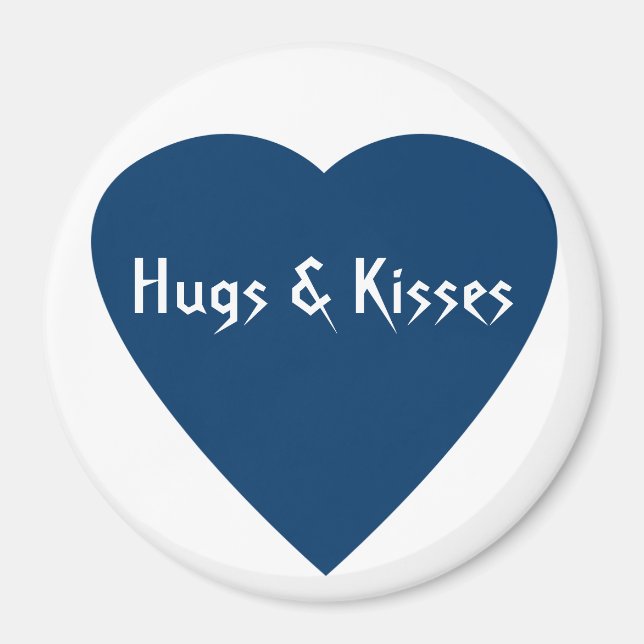 Deep Blue Hearts Magnet (Front)