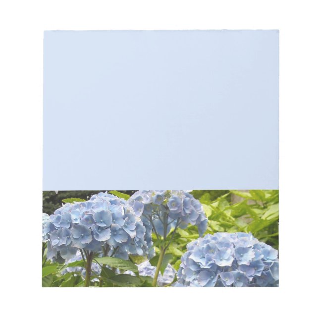 Deep Blue Hydrangeas Notepad (Front)