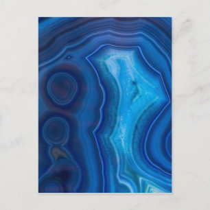Deep Blue Lagoon Agate Postcard