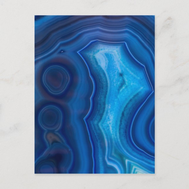 Deep Blue Lagoon Agate Postcard (Front)