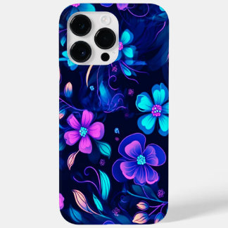 DEEP BLUE LUMINOUS FLOWER DESIGN Case-Mate iPhone 14 PRO MAX CASE