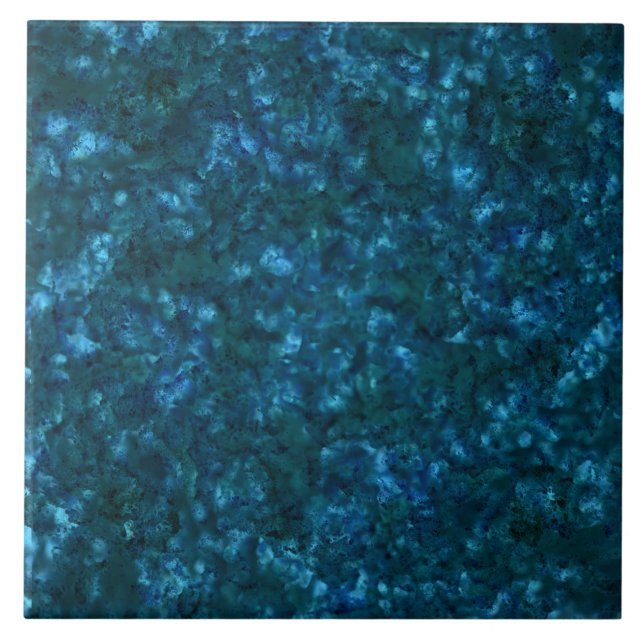 Deep Blue Metallic Smokey Marble Tile (Front)
