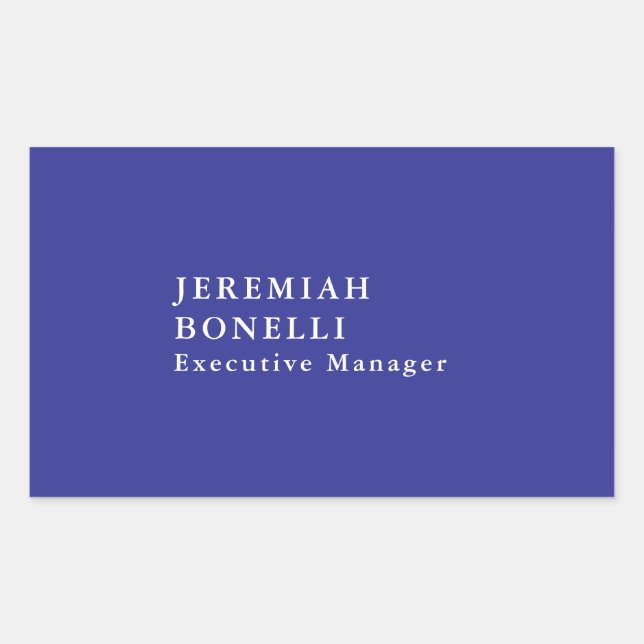 Deep blue minimalist modern plain sticker (Front)