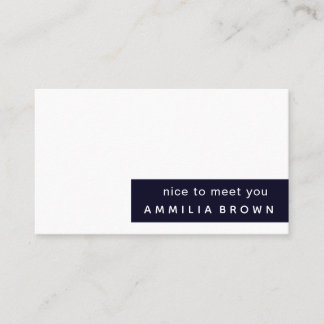 Deep Blue | Modern Minimal Colour Block Design Business Card