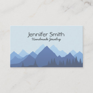Deep Blue Mountain Forest Business Card