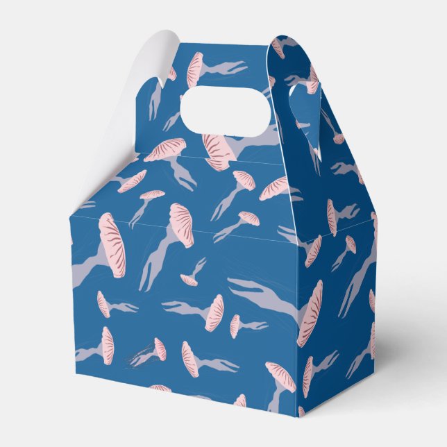 Deep Blue Ocean Jellyfish Pattern Favor Box (Front Side)