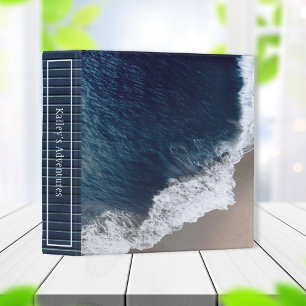 Deep Blue Ocean Waves Binder