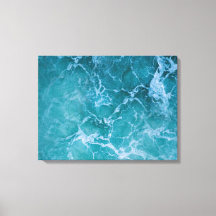 Deep Blue Ocean Waves Canvas Print