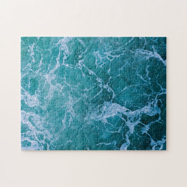 Deep Blue Ocean Waves Jigsaw Puzzle (Horizontal)