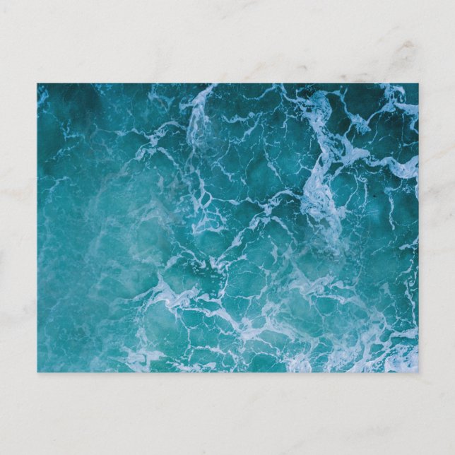 Deep Blue Ocean Waves Postcard (Front)
