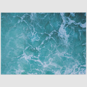 Deep Blue Ocean Waves Tissue Paper