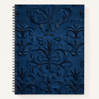 Deep Blue Ornate Pattern Notebook
