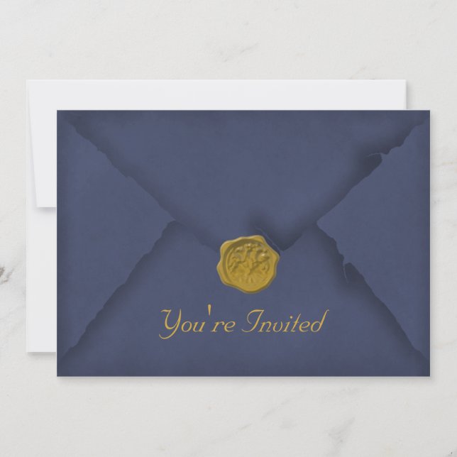 Deep Blue Party Invitation (Front)