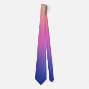 Deep blue Pretty pink Colorful Gradient Tie