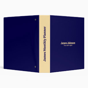 Deep Blue Retro Bold Serif Binder