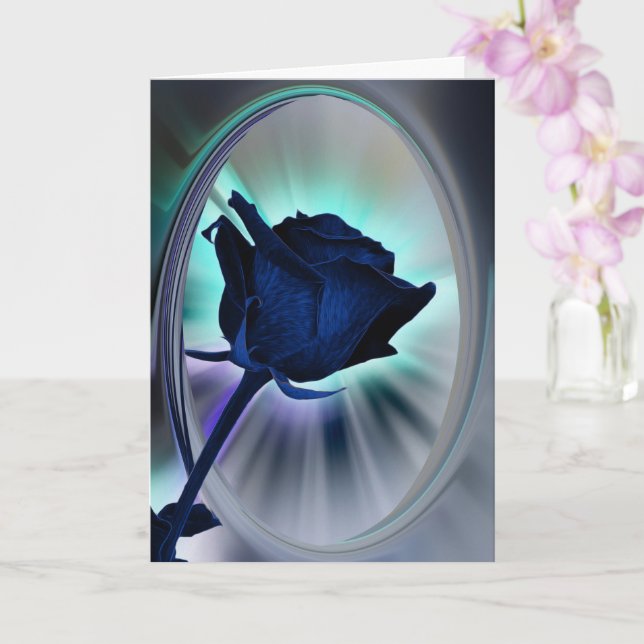 Deep blue rose card (Orchid)