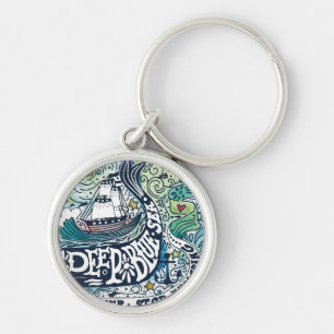 Deep Blue Sea  Never Stop Exploring Keychain