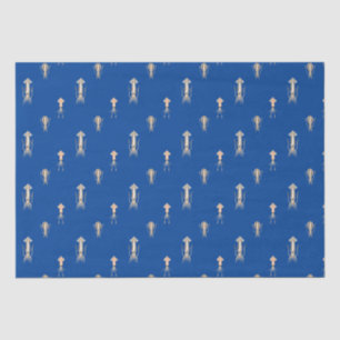 Deep Blue Sea Squid Pattern Tissue Paper