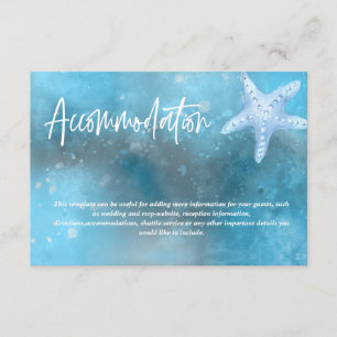 Deep Blue Sea Summer Wedding Enclosure Card