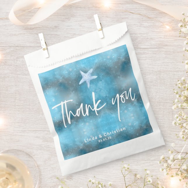 Deep Blue Sea Summer Wedding  Favour Bag (Clipped)