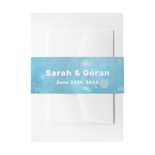 Deep Blue Sea Wedding Invitation Belly Band