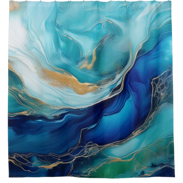 Deep Blue Serenity: An Abstract Seascape (Front)