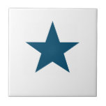 Deep Blue Star Tile<br><div class="desc">Deep Blue Star Ceramic Tile.  Stars are always in fashion!</div>