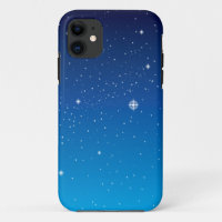 Deep Blue Starry Night Sky