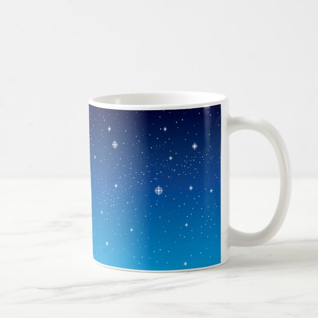 Deep Blue Starry Night Sky Coffee Mug (Right)