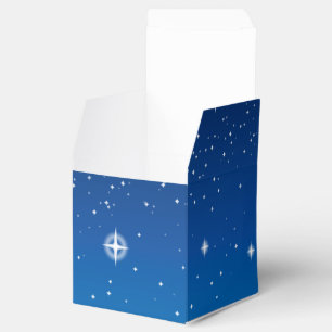 Deep Blue Starry Night Sky Favor Box