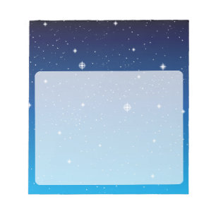 Deep Blue Starry Night Sky Notepad
