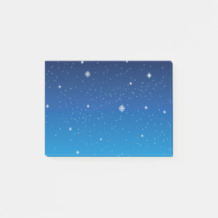Deep Blue Starry Night Sky Post-it Notes