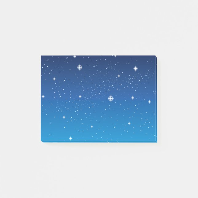 Deep Blue Starry Night Sky Post-it Notes (Front)
