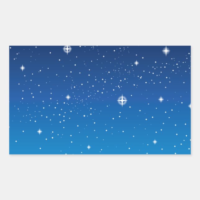 Deep Blue Starry Night Sky Sticker (Front)