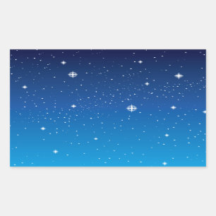 Deep Blue Starry Night Sky Sticker